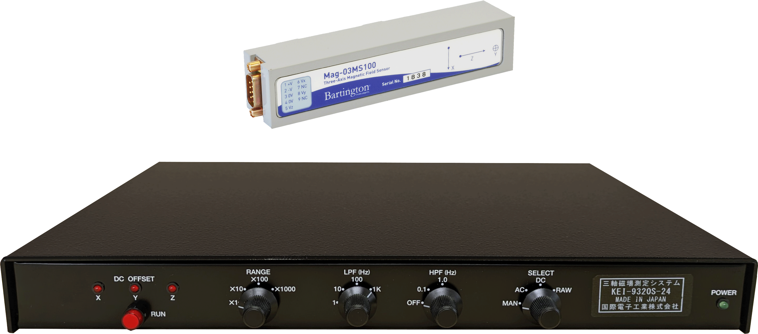 三軸磁場測定システム KEI-9320S
